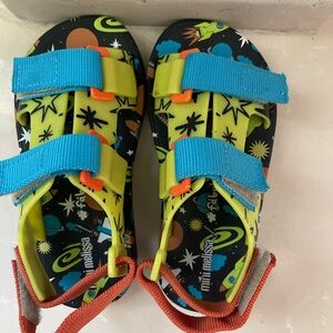 Mini Melissa Kids Sandals - Blue and Lime